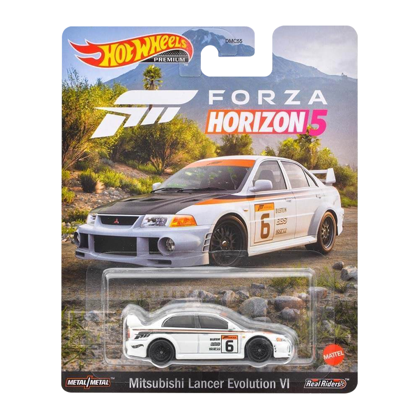 Машинка Premium Hot Wheels Mitsubishi Mitsubishi Lancer Evolution VI 5 Forza Horizon 1:64 HCP11 White - Retromagaz