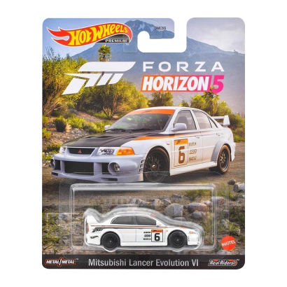 Машинка Premium Hot Wheels Mitsubishi Lancer Evolution VI 5 Forza Horizon 1:64 HCP11 White - Retromagaz