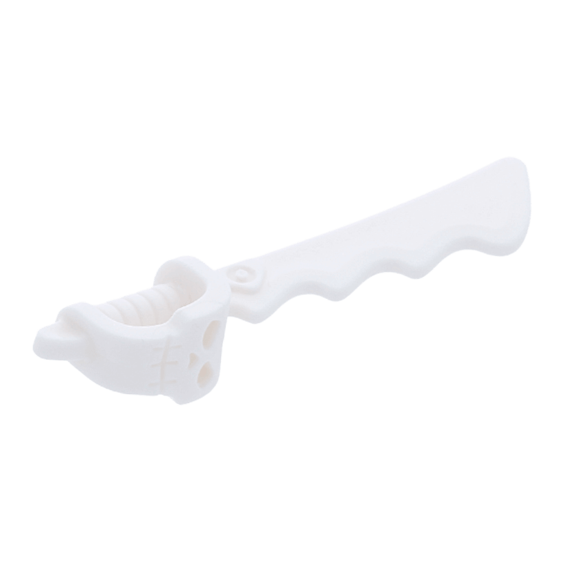 Зброя 10шт Lego Меч Cutlass Serrated with Skull Hand Guard 23984 6133037 White Б/У - Retromagaz