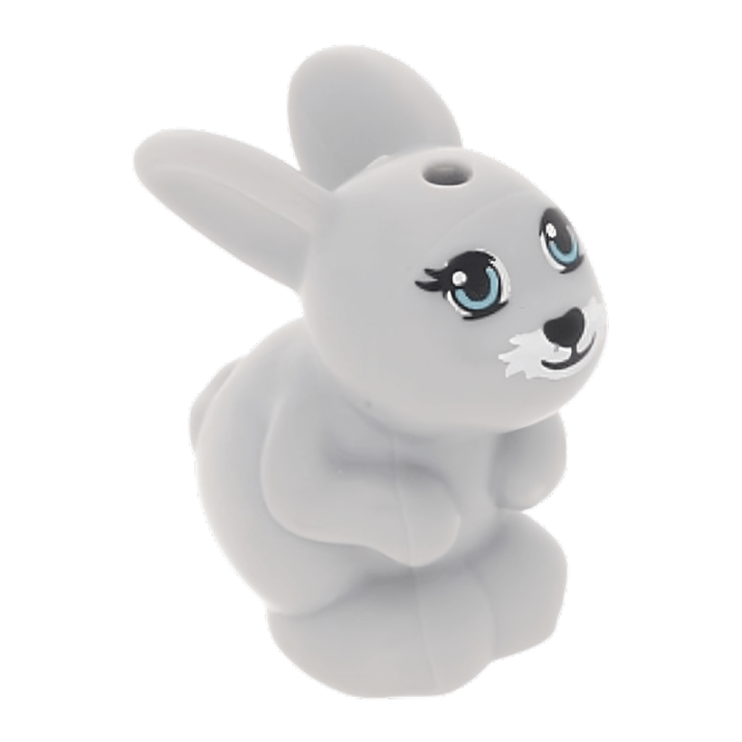 Фігурка Lego Земля Bunny Rabbit Friends Sitting with Medium Azure Eyes Animals 98387pb02 6022491 Light Bluish Grey Б/У - Retromagaz