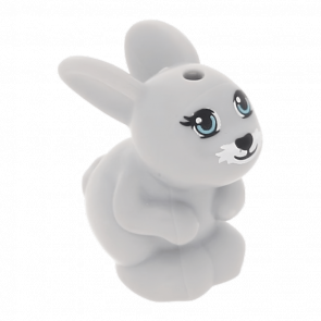 Фігурка Lego Земля Bunny Rabbit Friends Sitting with Medium Azure Eyes Animals 98387pb02 6022491 Light Bluish Grey Б/У - Retromagaz