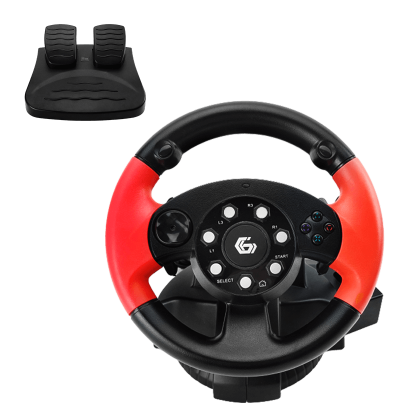 Руль Проводной Gembird PlayStation 2 STR-MV-02 Black Б/У Отличный - Retromagaz