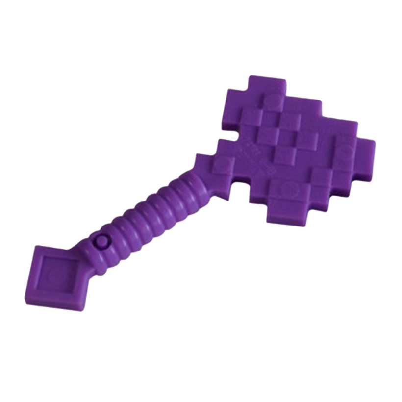 Зброя 2шт Lego Minecraft Axe Pixelated 18788 6167588 Medium Lavender Б/У - Retromagaz