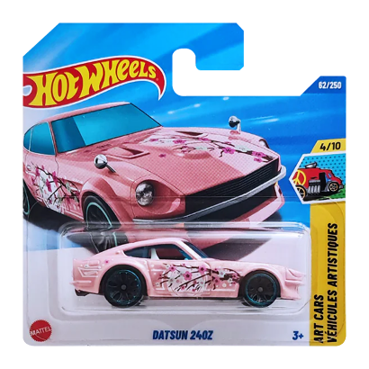 Машинка Базова Hot Wheels Datsun 240Z Art Cars 1:64 JBB66 Pink - Retromagaz