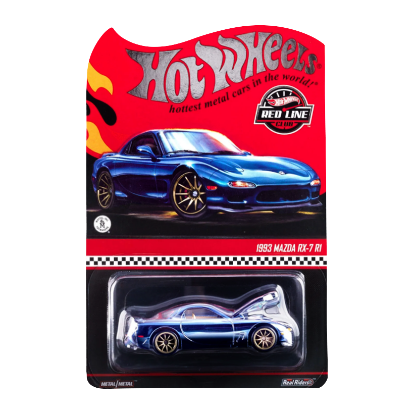 Машинка Premium Hot Wheels 1993 Mazda RX-7 R1 Red Line Club RLC 1:64 JCP16 Blue - Retromagaz