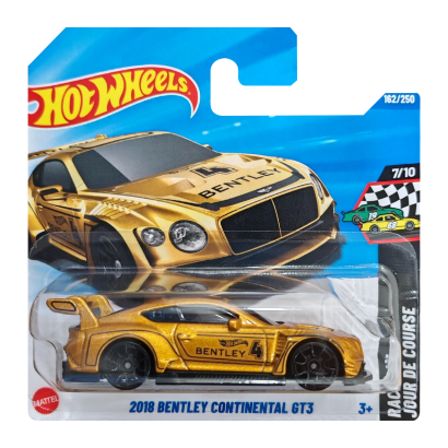 Машинка Базова Hot Wheels 2018 Bentley Continental GT3 Race Day 1:64 JBC18 Gold - Retromagaz