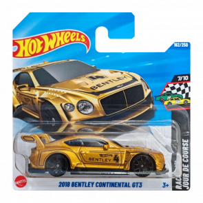 Машинка Базова Hot Wheels 2018 Bentley Continental GT3 Race Day 1:64 JBC18 Gold - Retromagaz