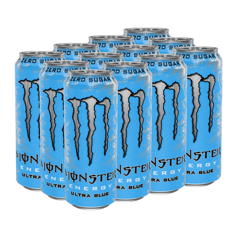 Набір Напій Енергетичний 12шт Monster Energy Ultra Blue 500ml - Retromagaz