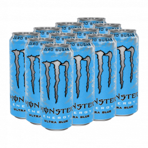 Упаковка Безалкогольного Енергетичного Напою Monster Energy Ultra Blue 500 мл x 12 шт