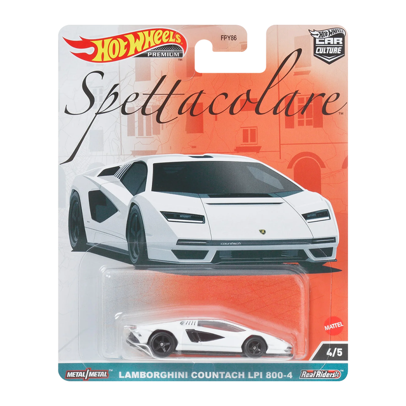 Машинка Premium Hot Wheels Lamborghini Countach LPI 800-4 Spettacolare 1:64 FPY86/HKC40 White - Retromagaz