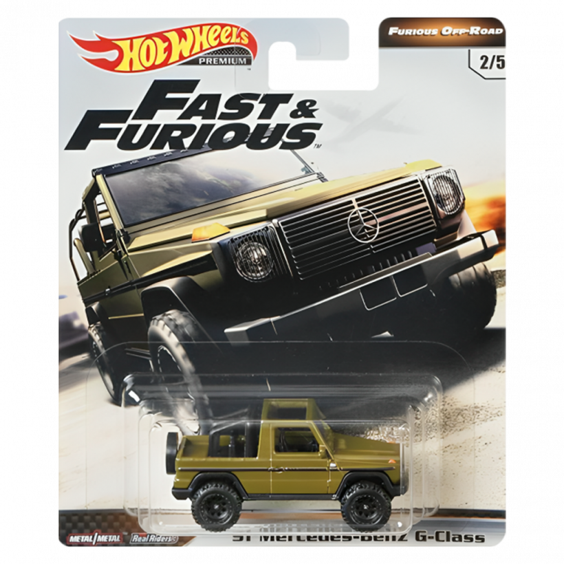 Машинка Premium Hot Wheels 1991 Mercedes-Benz G-Class Fast & Furious 1:64 GBW96 Green - Retromagaz
