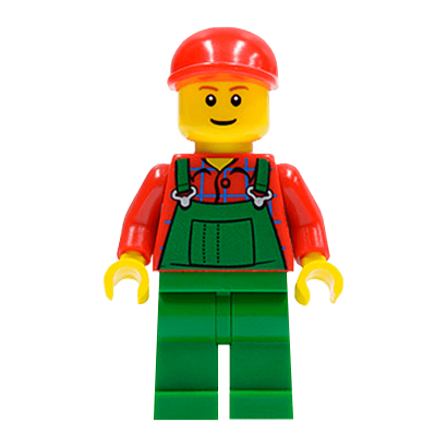 Фигурка Lego 973pb0547 Overalls Farmer Green City People twn115 Б/У - Retromagaz