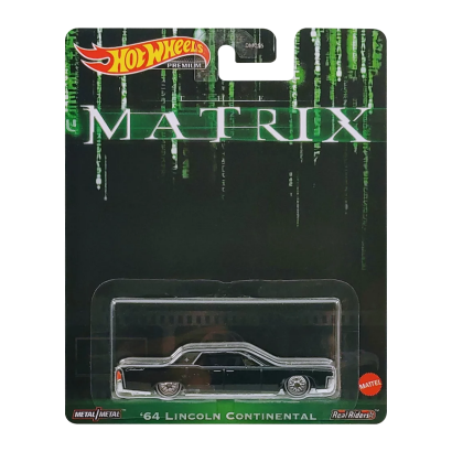 Машинка Premium Hot Wheels The Matrix '64 Lincoln Continental Rep. Entertainment 1:64 HCP06 Black - Retromagaz