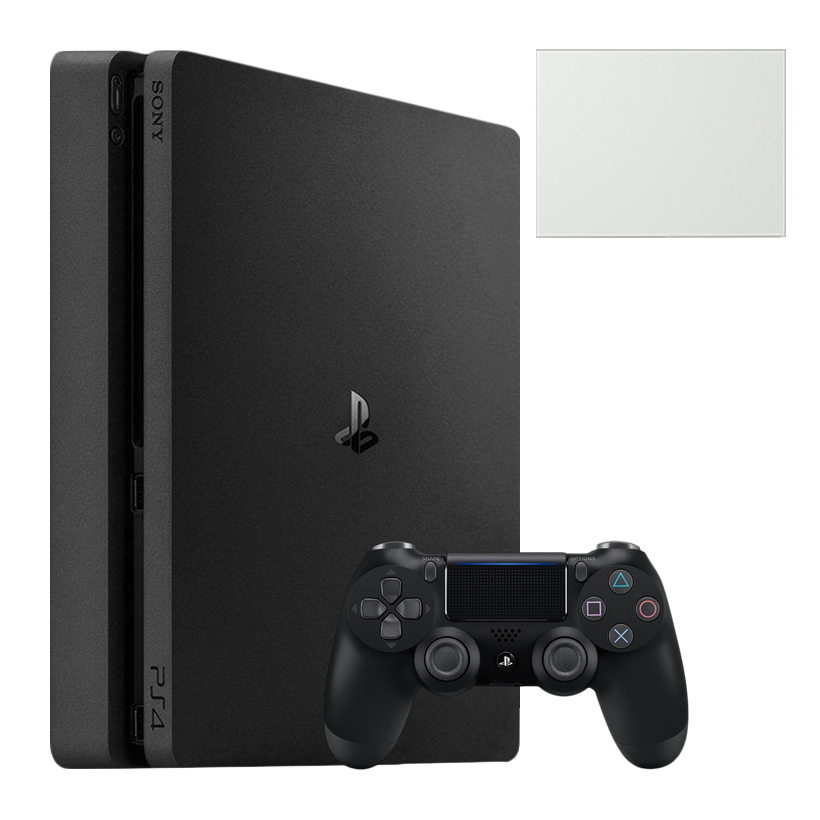 Набір Консоль Sony PlayStation 4 Slim 500GB Black Б/У  + Геймпад Бездротовий DualShock 4 Version 2 + Коробка White - Retromagaz