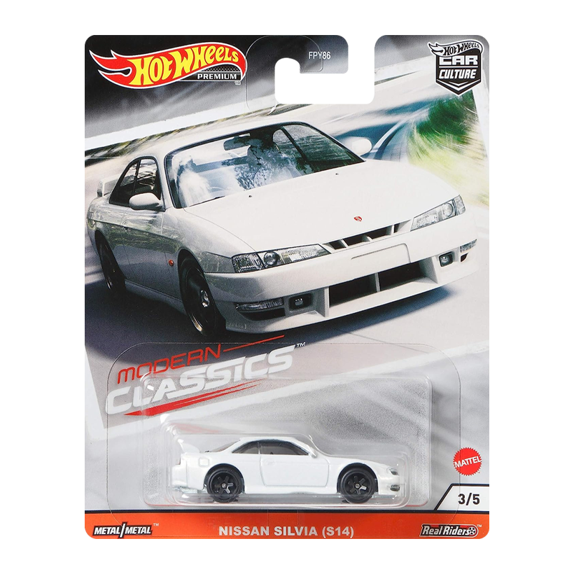 Машинка Premium Hot Wheels Nissan Silvia (S14) Modern Classics 1:64 GJP99 White - Retromagaz