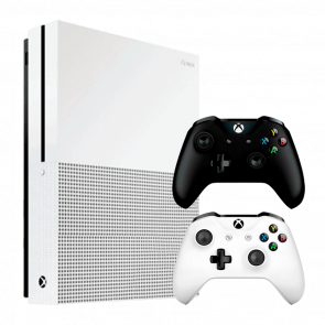 Набір Консоль Microsoft Xbox One S 1TB White Б/У Хороший  + Геймпад Бездротовий Version 2 Black - Retromagaz
