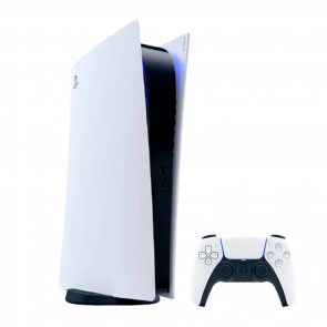 Набор Консоль Sony PlayStation 5 Digital Edition 825GB White Б/У  + Геймпад Беспроводной DualSense + Подставка Black - Retromagaz