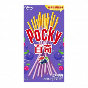 Палочки Glico Pocky Малина с Голубикой 55g - Retromagaz