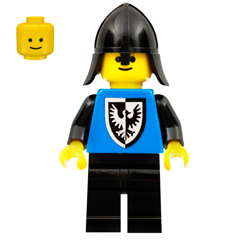 Фігурка Lego Black Falcons Black Legs Black Neck-Protector Castle cas101 cas101a cas101b Б/У - Retromagaz