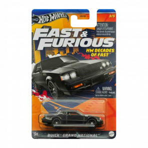 Тематична Машинка Hot Wheels Buick Grand National Decades of Fast & Furious 1:64 HNR88/HRW43 Black - Retromagaz