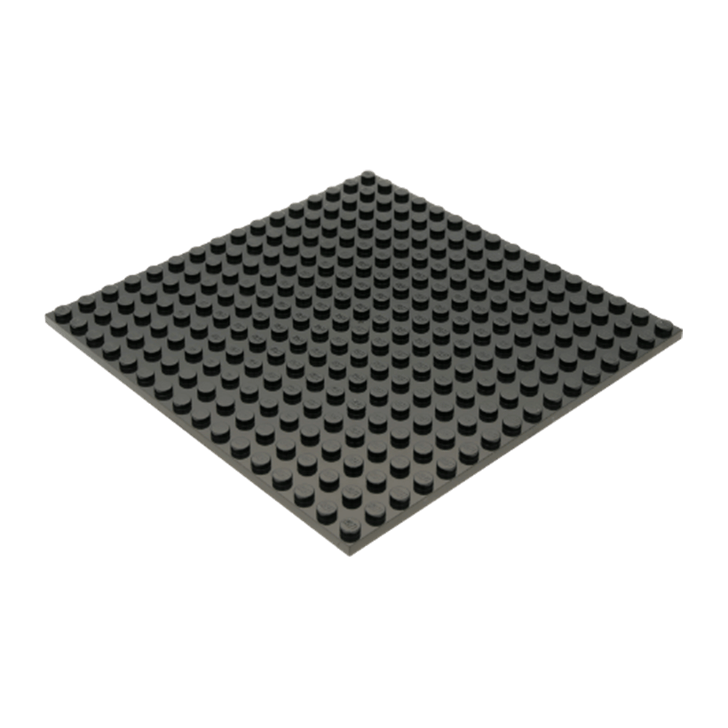 Пластина Lego Звичайна Plate with Underside Ribs 16 x 16 91405 6151690 Black Б/У - Retromagaz