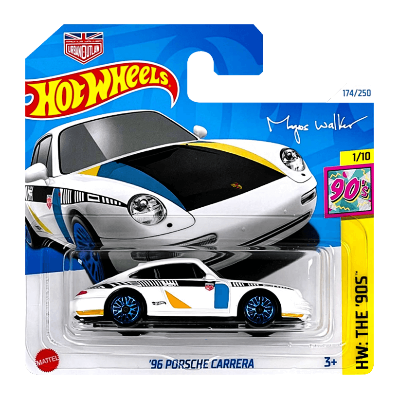 Машинка Базовая Hot Wheels Porsche '96 Porsche Carrera Magnus Walker The `90S 1:64 HTF01 White - Retromagaz