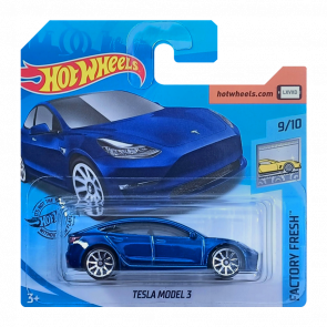 Машинка Базова Hot Wheels Tesla Model 3 Factory Fresh 1:64 GHF32 Blue