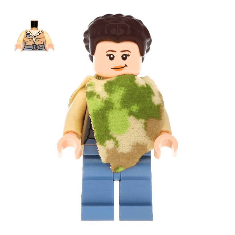 Фигурка Lego Повстанец Princess Leia Camouflage Cape Star Wars sw0643 75094 Б/У - Retromagaz