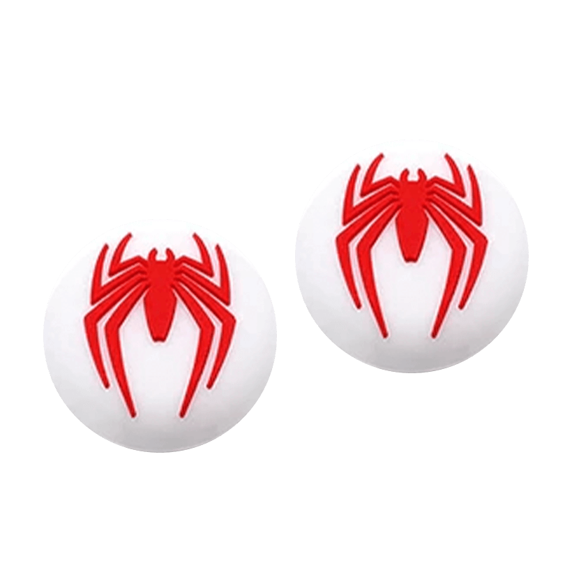 Накладки на Стики 2шт RMC Spider-Man PlayStation 5 4 3 2 1 Xbox Series One 360 Switch 2 White Red - Retromagaz