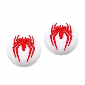 Накладки на Стіки RMC Spider-Man PS 5 4 3 2 1 Xbox Series One 360 White Red 2шт - Retromagaz