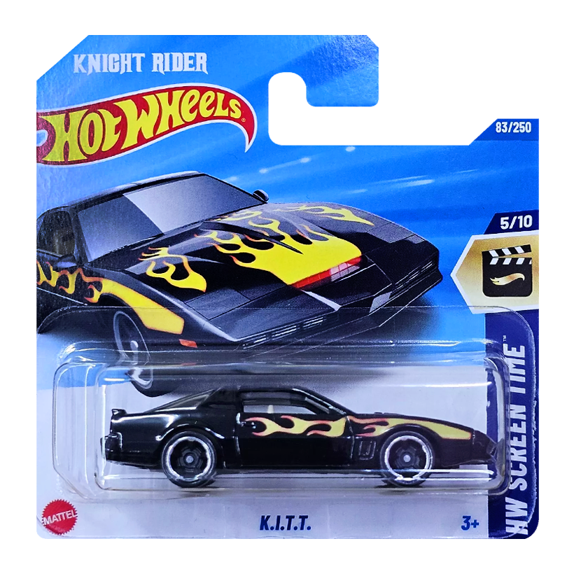 Машинка Базовая Hot Wheels Knight Rider K.I.T.T. Screen Time 1:64 HYX27 Black - Retromagaz