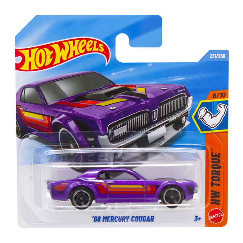 Машинка Базовая Hot Wheels '68 Mercury Cougar HW Torque 1:64 JJK56 Purple - Retromagaz