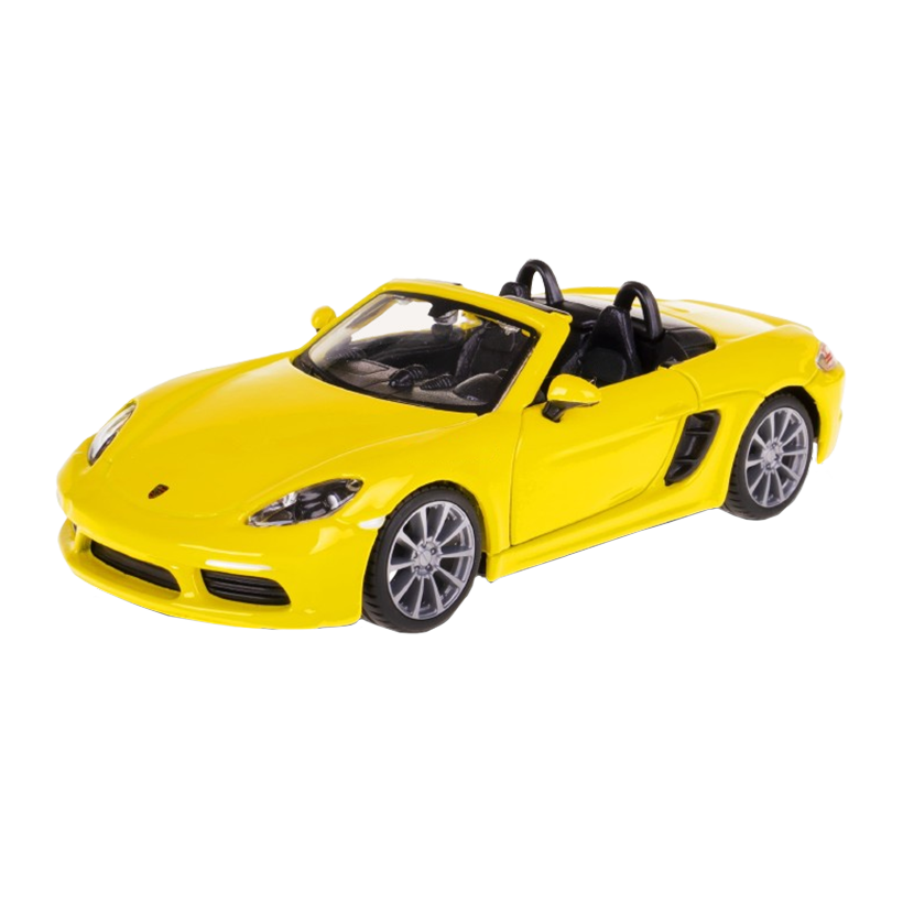 Машинка Bburago Porsche Porsche 718 Boxter 1:32 Yellow - Retromagaz