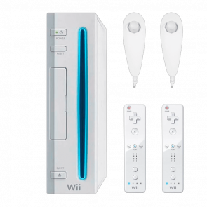 Набор Консоль Nintendo Wii RVL-001 Europe Модифицированная 32GB White Б/У + Контроллер Беспроводной Remote 2шт + Проводной Nunchuk 2шт Набор Консоль Nintendo Wii RVL-001 Europe Модифицированная 32GB White Б/У + Контроллер Беспроводной Remote 2шт + Проводной Nunchuk 2шт - Retromagaz