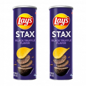 Набір Чипси 2шт Lay's Stax Азійські зі Смаком Чорного Трюфеля 104g - Retromagaz