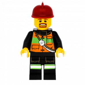 Фігурка Lego Fire 973pb1303 Reflective Stripe Vest with Pockets City cty0342 Б/У - Retromagaz
