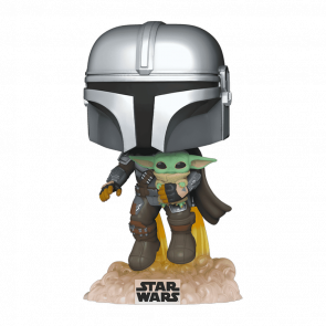 Фигурка FUNKO POP! The Mandalorian Flying with Jet Pack Star Wars Мандалорец Летящий с Малышом Звездные Войны 114mm 50959 - Retromagaz