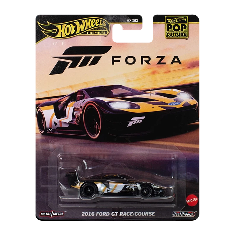 Машинка Premium Hot Wheels 2016 Ford GT Race Pop Culture 1:64 JBL67 Black - Retromagaz