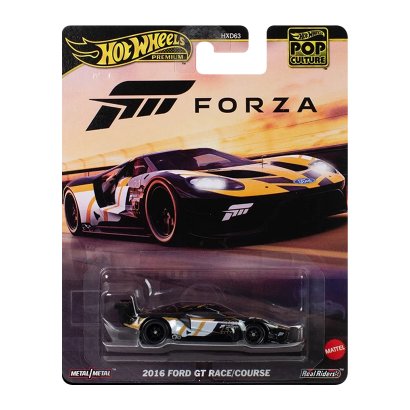 Машинка Premium Hot Wheels 2016 Ford GT Race Pop Culture 1:64 JBL67 Black - Retromagaz