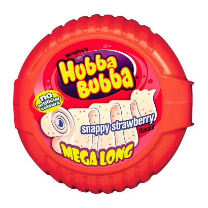 Жувальна Гумка Hubba Bubba Mega Lang Snappy Strawberry 56g 4009900381352 - Retromagaz