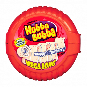 Жувальна Гумка Hubba Bubba Mega Lang Snappy Strawberry 56g - Retromagaz