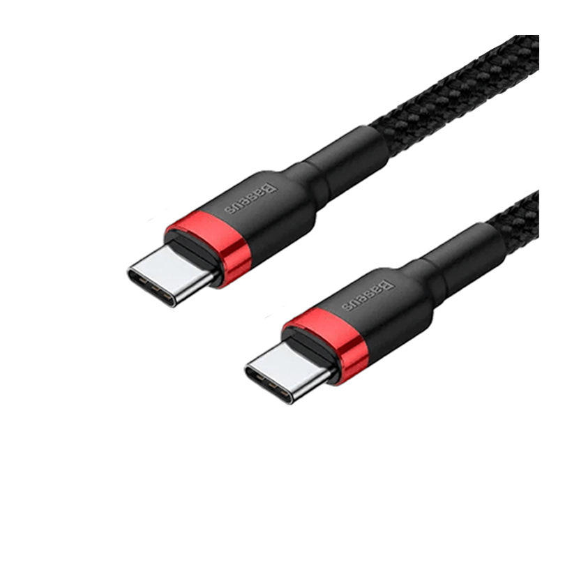 Кабель Baseus Cafule Flash Charging Cable 20V 5A 100W USB Type-C - USB Type-C Black Red 2m - Retromagaz
