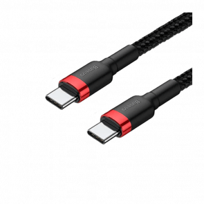 Кабель Baseus Cafule Flash Charging Cable 20V 5A 100W USB Type-C - USB Type-C Black Red 2m - Retromagaz