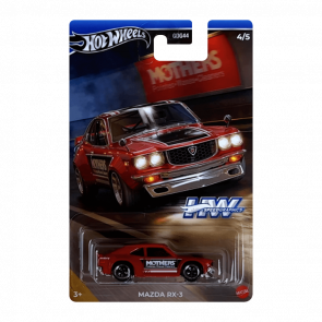 Тематическая Машинка Hot Wheels Mazda RX-3 Mothers Speed Graphics 1:64 HRT07 Red