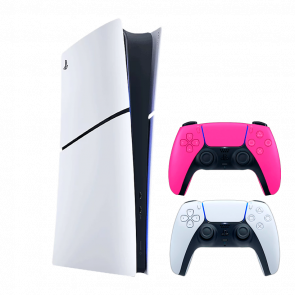 Набор Консоль Sony PlayStation 5 Slim Digital Edition 825GB White Новый  + Геймпад Беспроводной DualSense Pink - Retromagaz