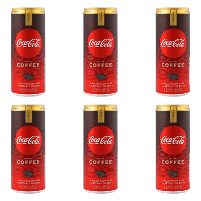 Набір Напій Coca-Cola Plus Coffe Карамель 250ml 6шт - Retromagaz