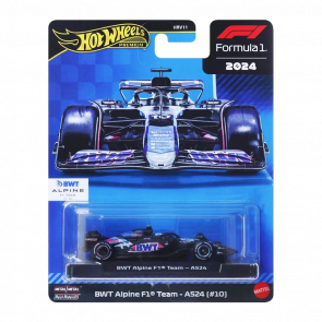 Машинка Premium Hot Wheels BWT Alpine F1 Team - A524 (#10) Formula One 1:64 JBM21 Blue Машинка Premium Hot Wheels BWT Alpine F1 Team - A524 (#10) Formula One 1:64 JBM21 Blue - Retromagaz
