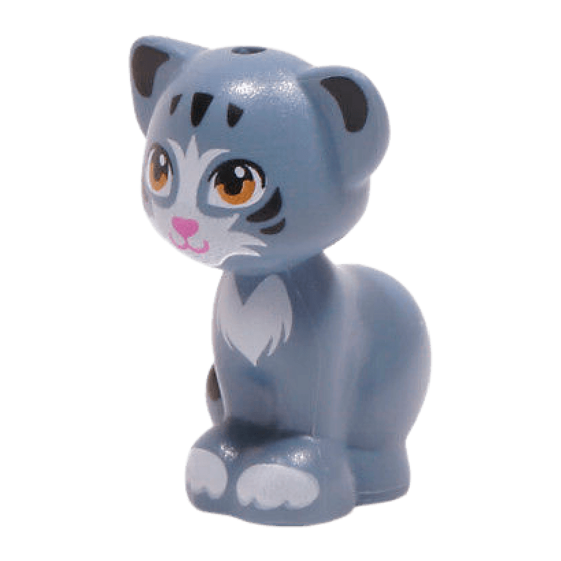 Фигурка Lego Земля Cat Friends Elves Medium Nougat Eyes Dark Pink Nose White Patches Pattern Animals 11602pb04 6172417 Sand Blue Б/У - Retromagaz