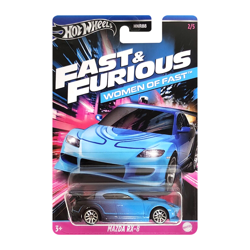 Тематическая Машинка Hot Wheels Mazda RX-8 Women of Fast & Furious 1:64 HNR88/HRW37 Black - Retromagaz