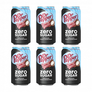 Набір Напій Dr Pepper Creamy Coconaut Limited Edition Zero Sugar 355ml 4шт